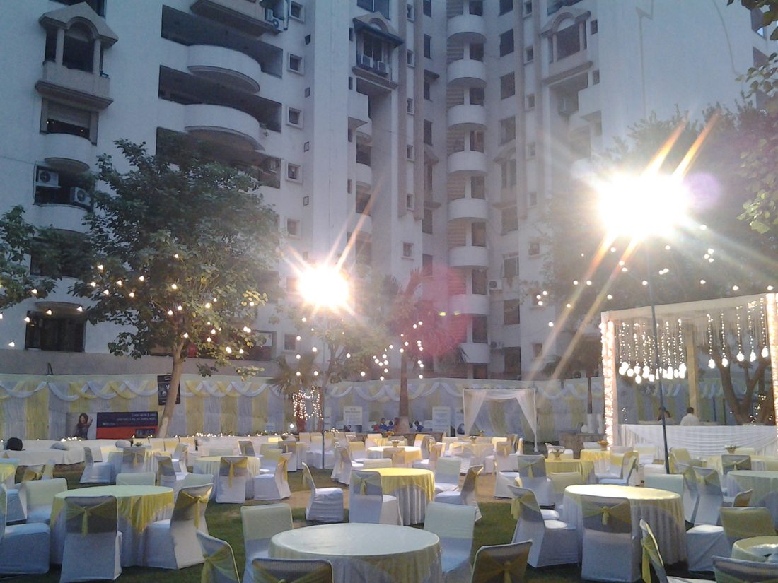 Outdoor evening event